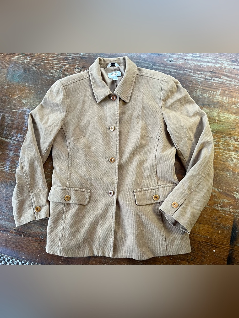 Vintage Talbots Japan Wool Blend Jacket Tan